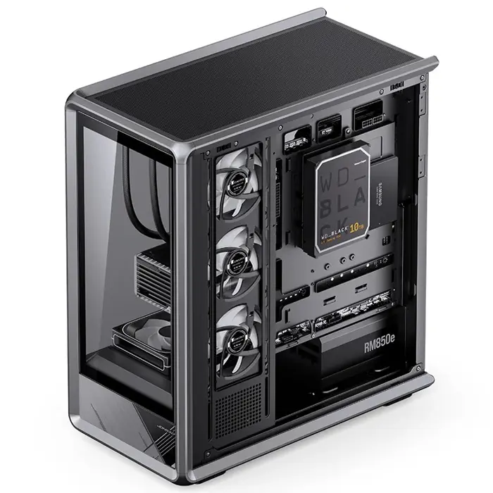 Jonsbo D401 PC-Gehäuse, Midi Tower, ATX, Tempered Glass - black