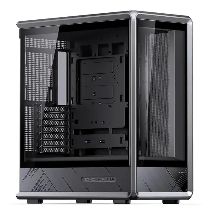 Jonsbo D401 PC-Gehäuse, Midi Tower, ATX, Tempered Glass - black