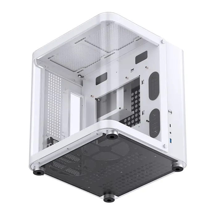 Jonsbo TK-1 2.0 Micro-ATX Case, Tempered Glass - white