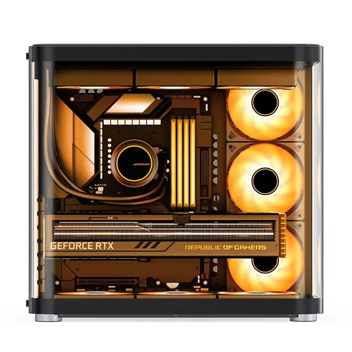 Jonsbo TK-2 2.0 Midi-Tower, Tempered Glass - black