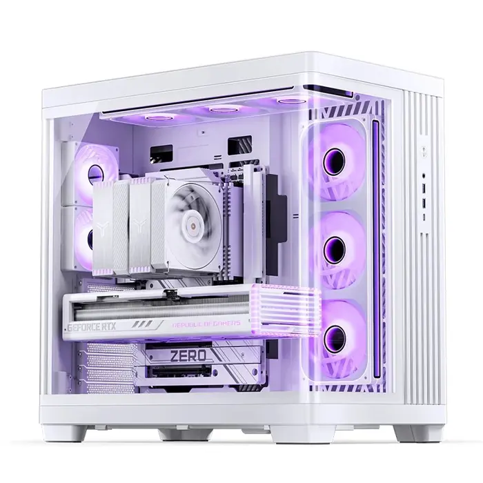 Jonsbo TK-4 Gehäuse, Midi-Tower, ATX, Tempered Glass - weiß