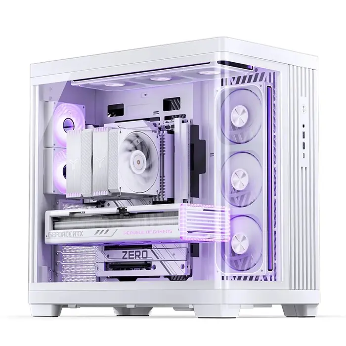 Jonsbo TK-4 Gehäuse, Midi-Tower, ATX, Tempered Glass - weiß