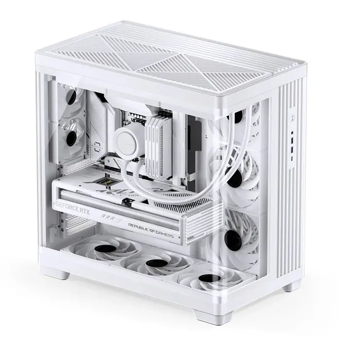 Jonsbo TK-4 Gehäuse, Midi-Tower, ATX, Tempered Glass - weiß