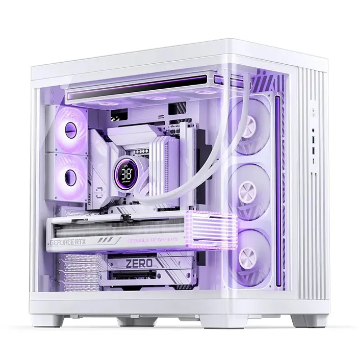 Jonsbo TK-4 Gehäuse, Midi-Tower, ATX, Tempered Glass - weiß