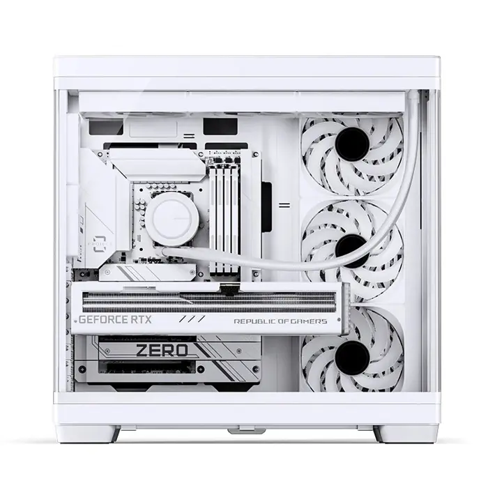 Jonsbo TK-4 Gehäuse, Midi-Tower, ATX, Tempered Glass - weiß