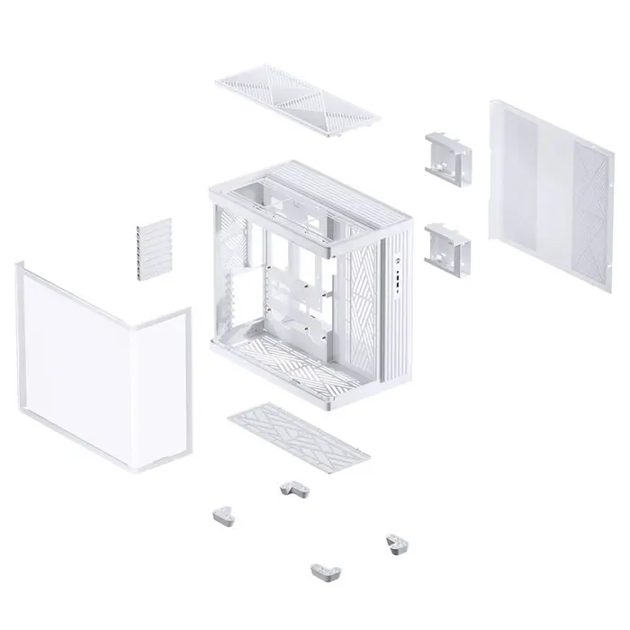 Jonsbo TK-4 Gehäuse, Midi-Tower, ATX, Tempered Glass - weiß