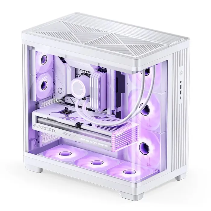 Jonsbo TK-4 Gehäuse, Midi-Tower, ATX, Tempered Glass - weiß