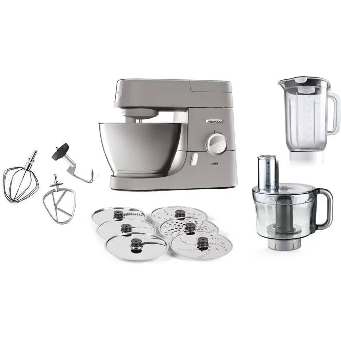 Kenwood Chef food processor KVC3150S (silver, 1,000 watts, with chopper)