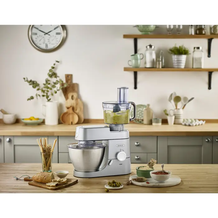 Kenwood Chef food processor KVC3150S (silver, 1,000 watts, with chopper)