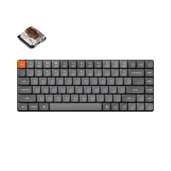 Keychron K3 Max Swappable RGB Backlight, Mehanička tipkovnica, RGB, black, (+HR znakovi), K3M
