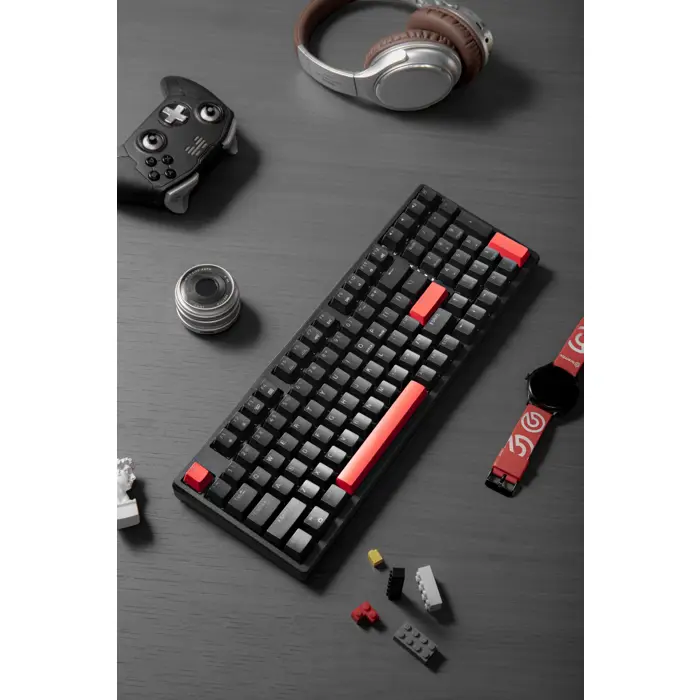 Keychron Lemokey X5 Red Backlight, Mehanička tipkovnica, Black, (+HR znakovi), X5-A3