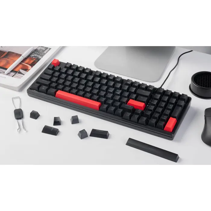 Keychron Lemokey X5 Red Backlight, Mehanička tipkovnica, Black, (+HR znakovi), X5-A3