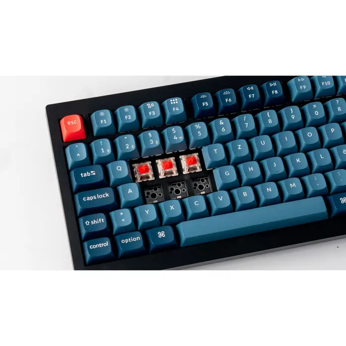 Keychron V6 Max (black/blue-gray, DE layout, Gateron Jupiter Red, hot-swap, RGB)