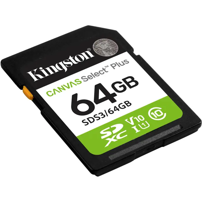 Kingston Canvas Select Plus 64GB SDXC (UHS-I U1, Class 10, V10)