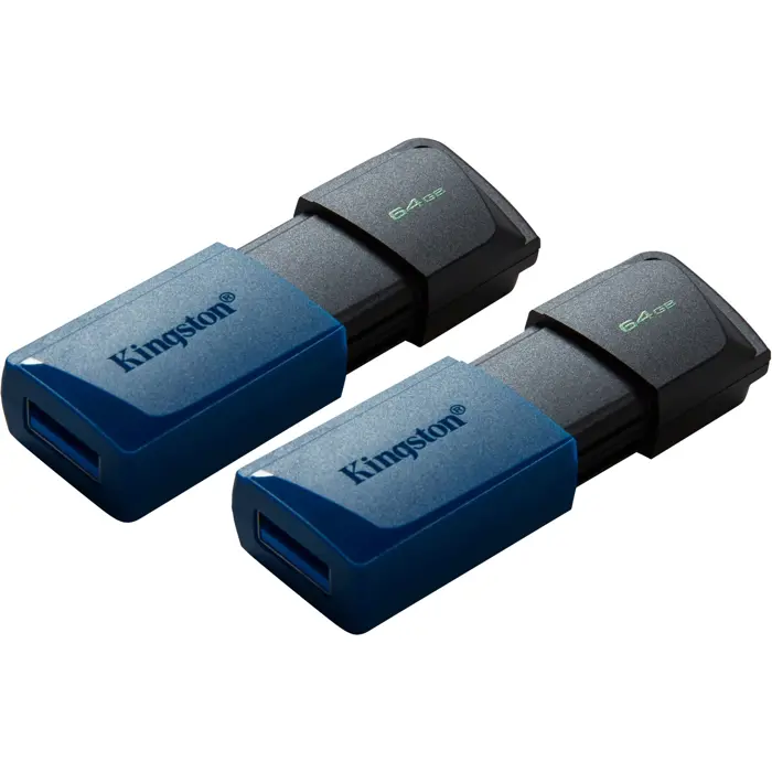 Kingston DataTraveler Exodia M 64 GB (blue/black, USB-A 3.2 Gen 1, 2 pieces)