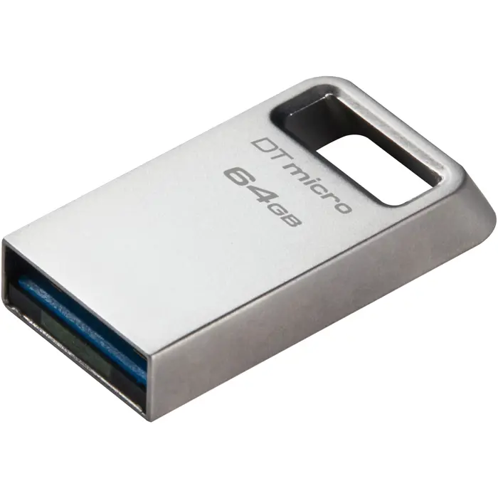 Kingston DataTraveler Micro 64 GB (silver, USB-A 3.2 Gen 1)