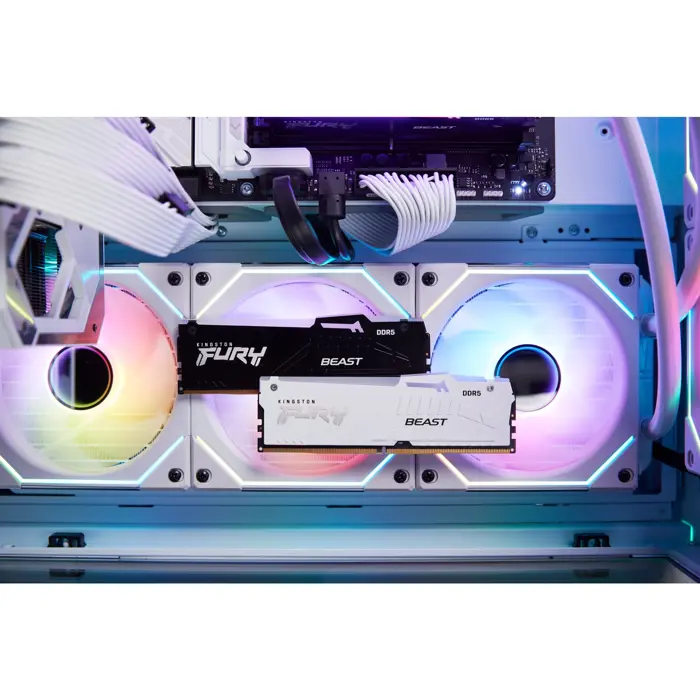 Kingston FURY 32 GB DDR5-6000, memory (white, KF560C36BWEA-32, Beast RGB, EXPO)