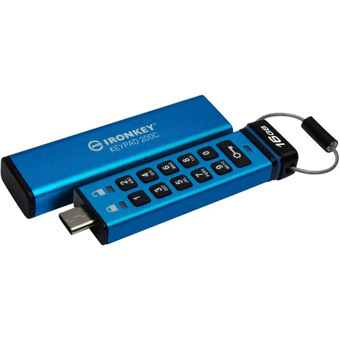 Kingston IronKey Keypad 200 16 GB, USB stick USB-C 3.2 Gen 1