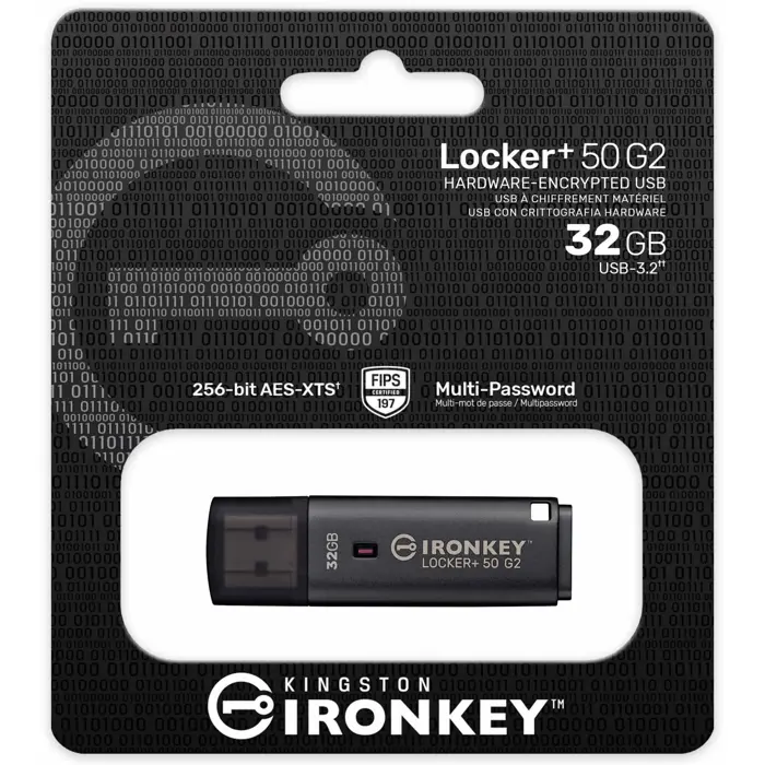 Kingston IronKey Locker+ 50 G2 32 GB (anthracite, USB-A 3.2 Gen 1)