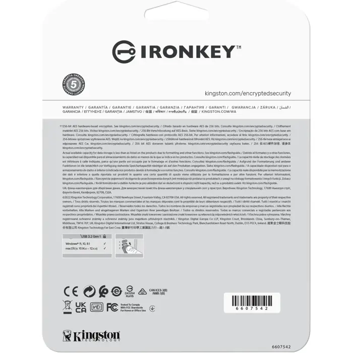 Kingston IronKey Vault Privacy 50 128 GB, USB stick (light blue/black, USB-A 3.2 Gen 1)