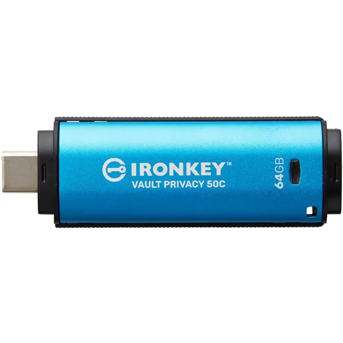 Kingston IronKey Vault Privacy 50 64 GB, USB stick (light blue/black, USB-C 3.2 Gen 1)