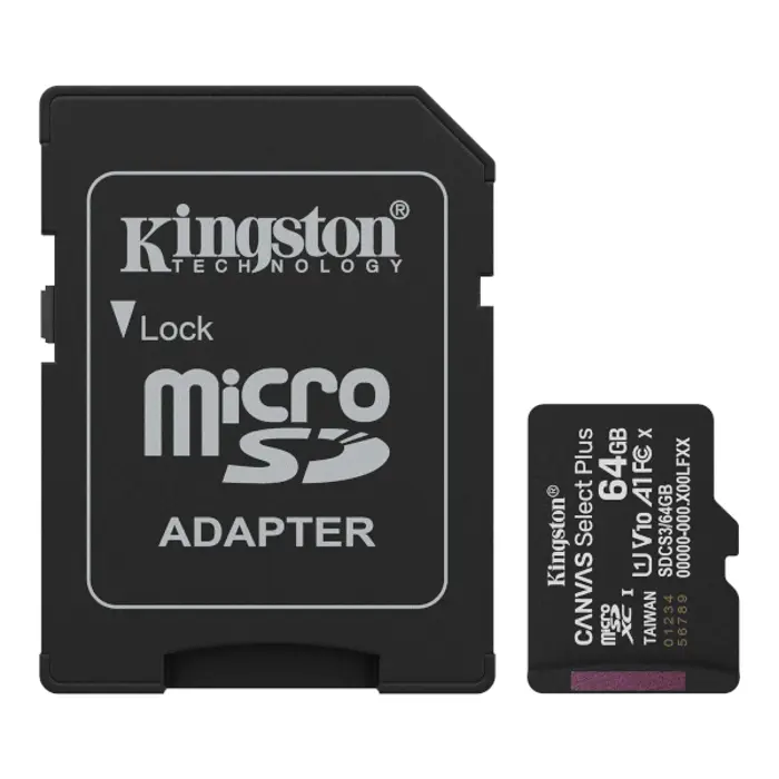 Kingston microSDXC, Select plus, Class10, 64GB