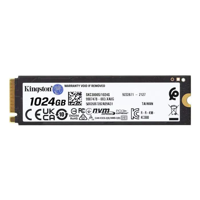 Kingston Technology KC3000 M.2 1024 GB PCI Express 4.0 3D TLC NVMe