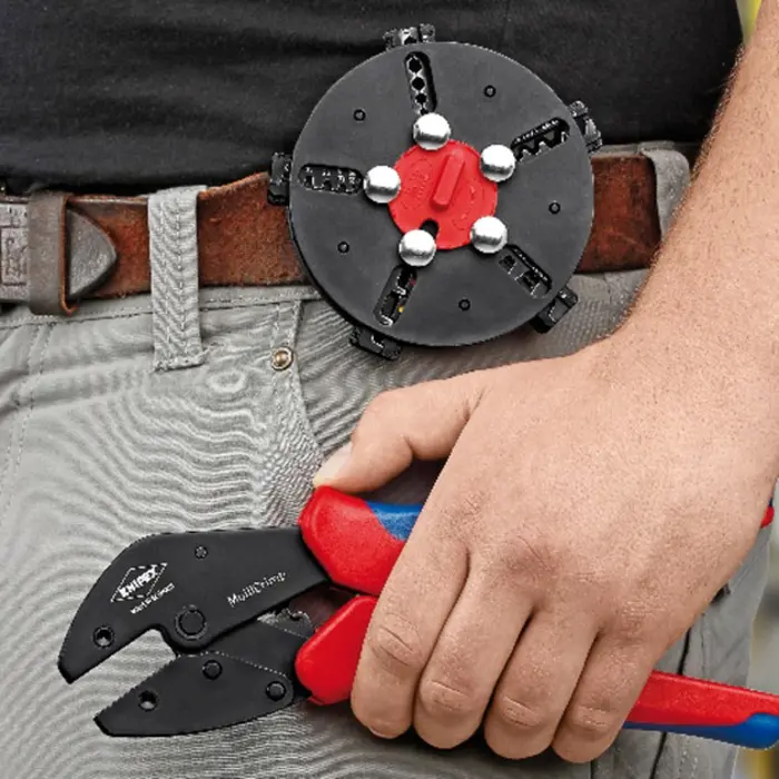 Knipex 97 33 02 crimping tool with changer magazine