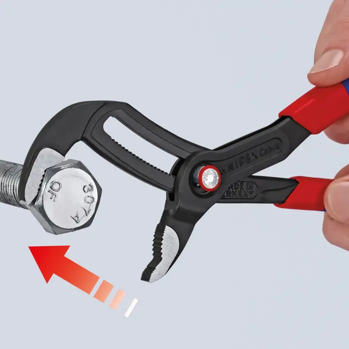 KNIPEX Cobra QuickSet pipe / water pump pliers 87 22 250 (red/blue, length 250mm, for pipes up to 2)