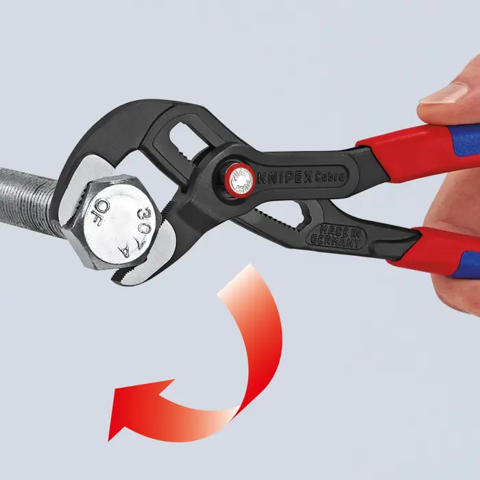 KNIPEX Cobra QuickSet pipe / water pump pliers 87 22 250 (red/blue, length 250mm, for pipes up to 2)