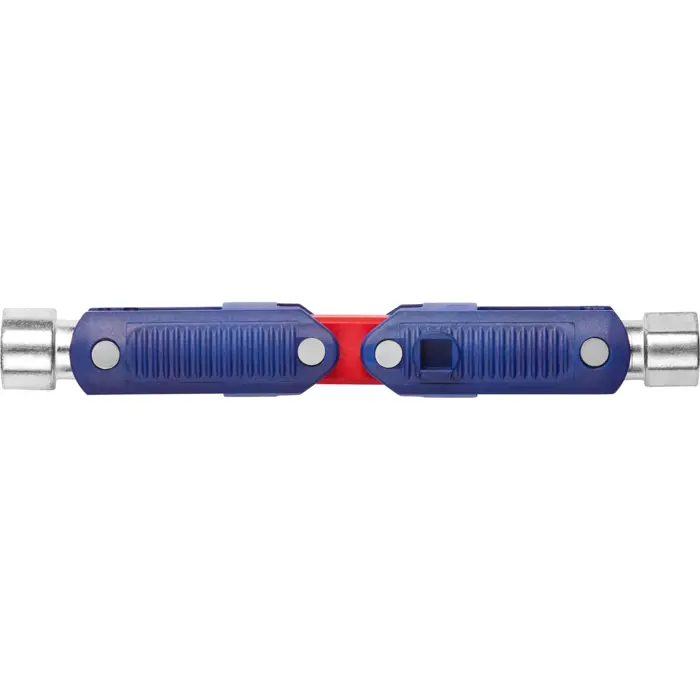 KNIPEX DoubleJoint control cabinet wrench, socket wrench (blue/red, total arm length 97mm)
