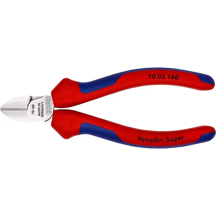 KNIPEX side cutters 70 05 140, cutting pliers (red/blue, length 140mm)