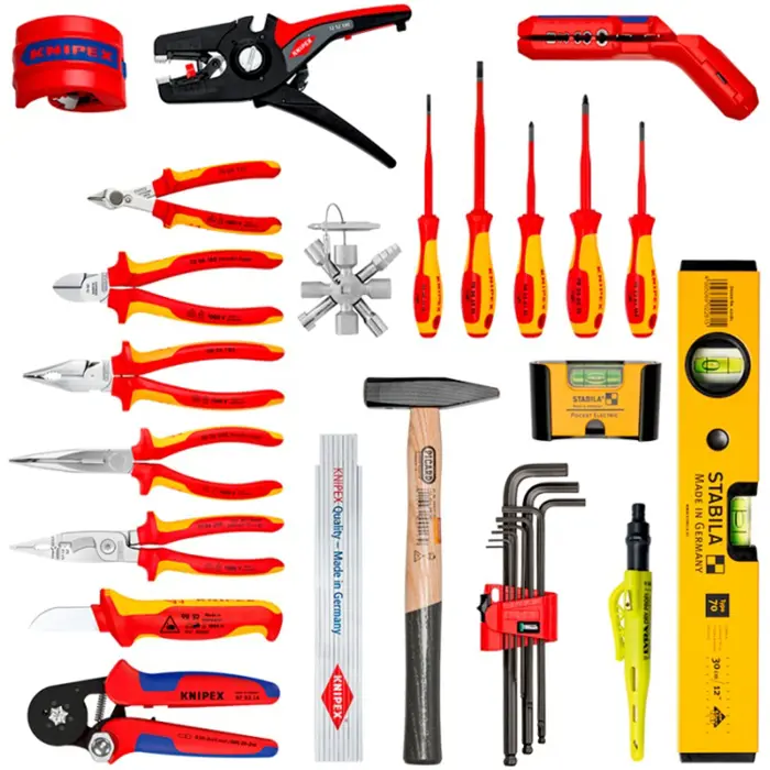 Knipex Tool Backpack Modular X18 Electric (black, 22-piece assortment)