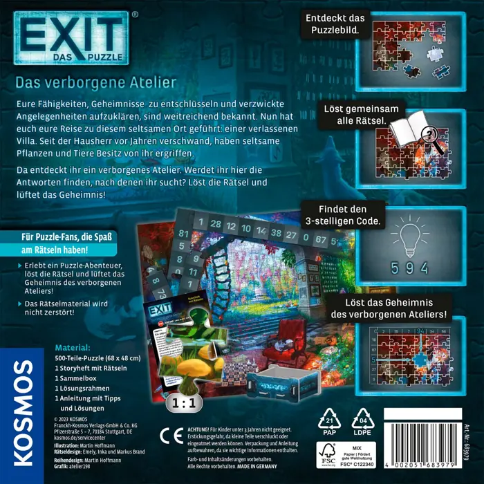Kosmos EXIT - The Puzzle: The Hidden Atelier 500 pieces