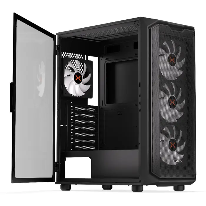 Krux Krux Orona, tower case black, tempered glass