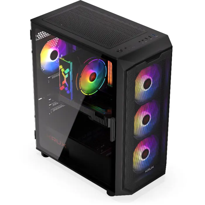 Krux Krux Orona, tower case black, tempered glass