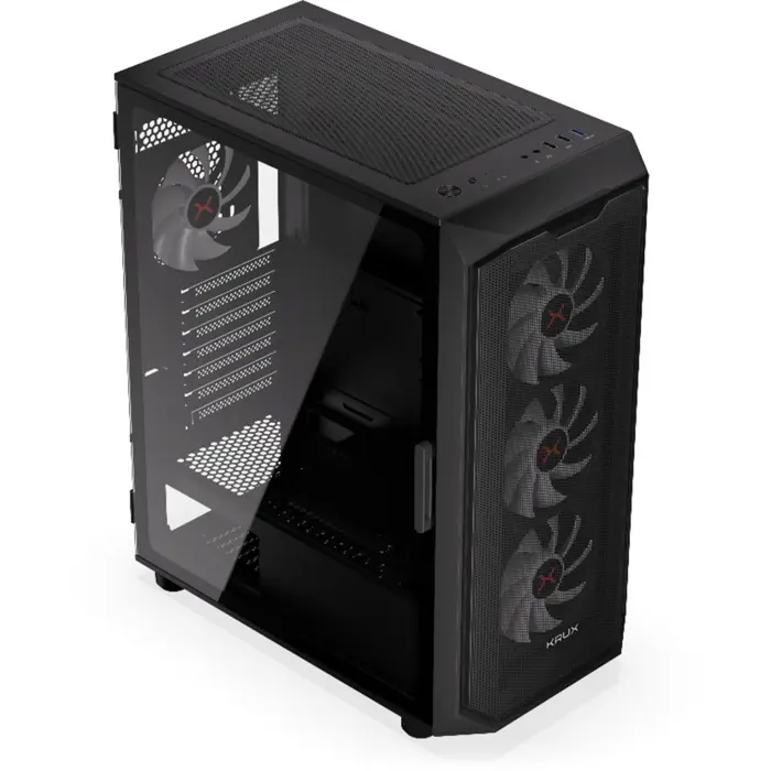 Krux Krux Orona, tower case black, tempered glass