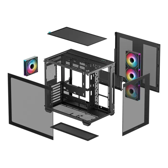 Kućište DeepCool CG530 4F Midi Tower Black, 4 x ARGB