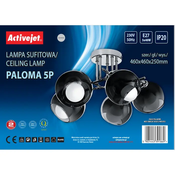 Lampa wisząca Activejet AJE-PALOMA 5P E27 5x40W