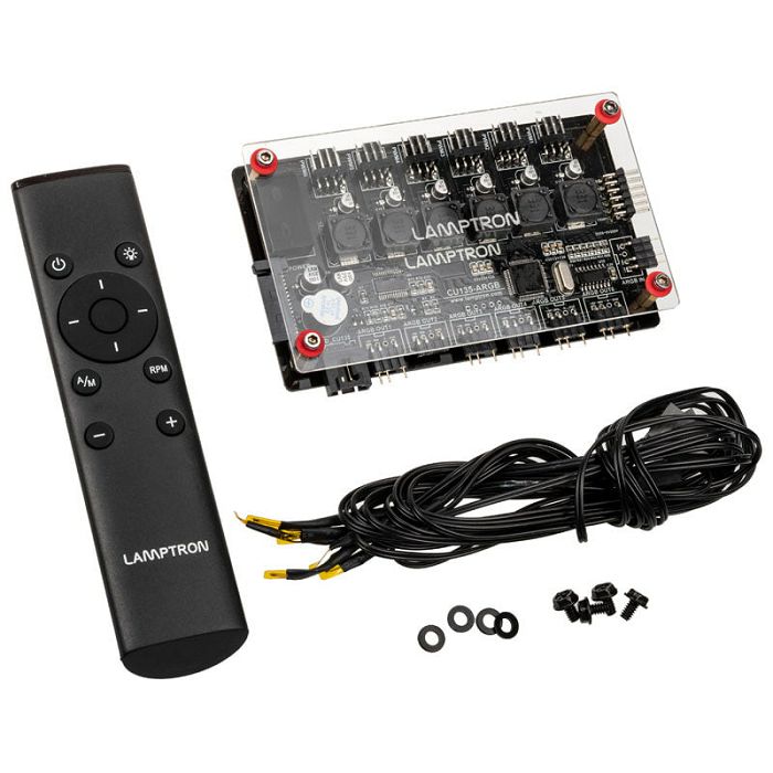 Lamptron CU135 fan controller + RGB controller with display, ARGB - black LAMP-CU135A