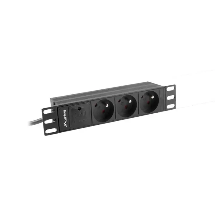 LANBERG 10" RACK POWER STRIP (1U, 16A, 3X 230V PL)