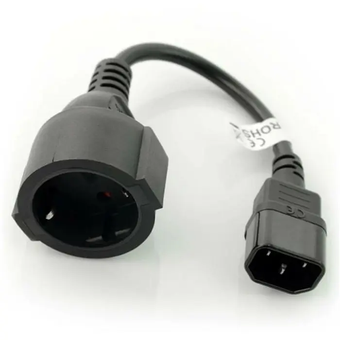 Lanberg CA-C14E-10CC-0018-BK power cable Black C14 coupler