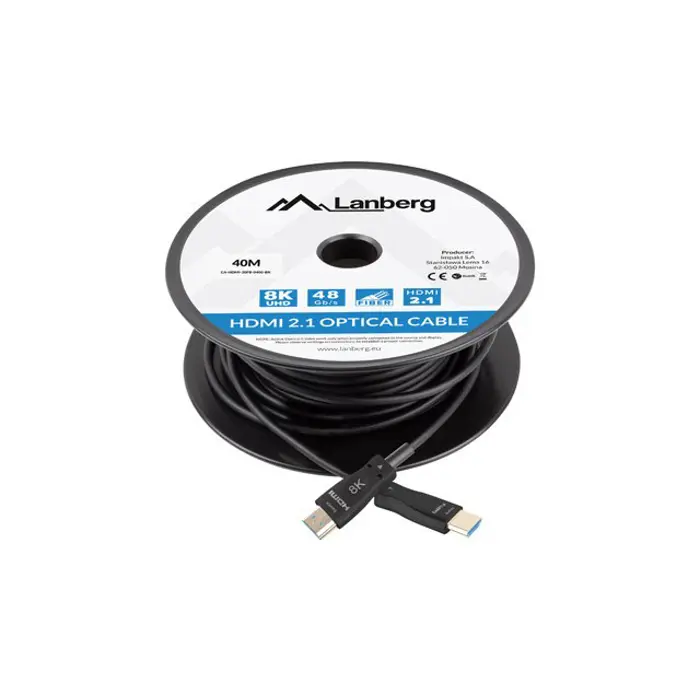 LANBERG HDMI CABLE M/M V2.1 40M 8K OPTICAL AOC