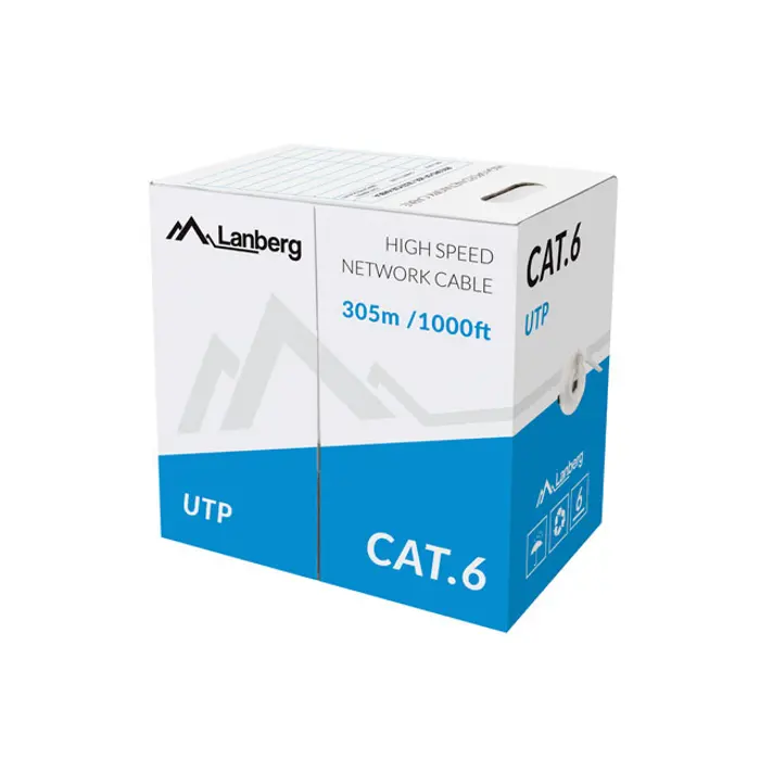 Lanberg LCU6-12CU-0305-S networking cable 305 m Cat6 U/UTP (UTP) Gray