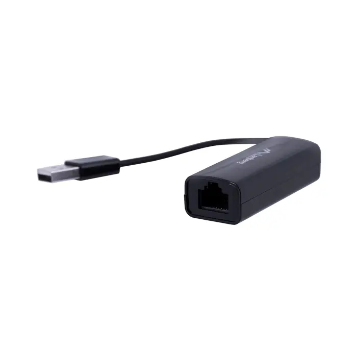 Lanberg NC-0100-01 cable interface/gender adapter USB-A RJ-45 Black