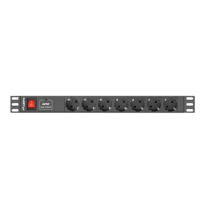 LANBERG PDU RACK POWER STRIP (1U,10A,7X SHUKO,2M)