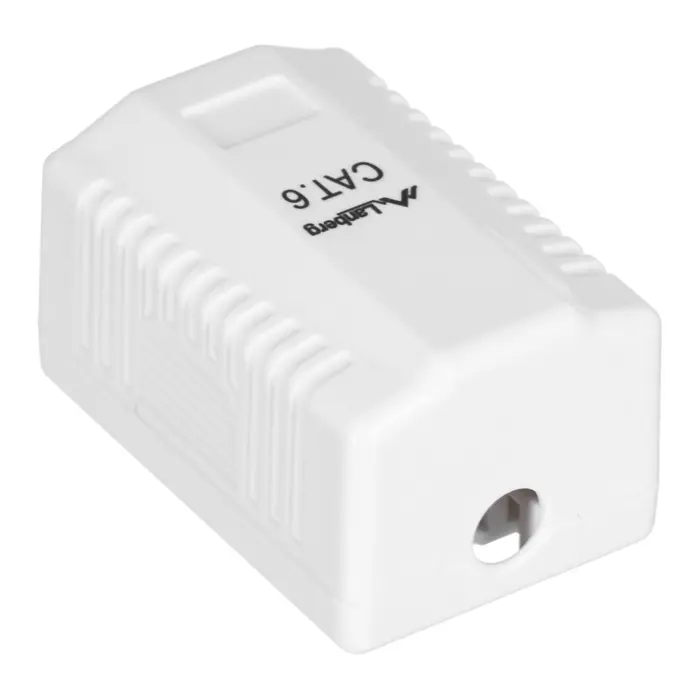LANBERG SURFACE MOUNTING SOCKET CAT.6 1XRJ45 WHITE