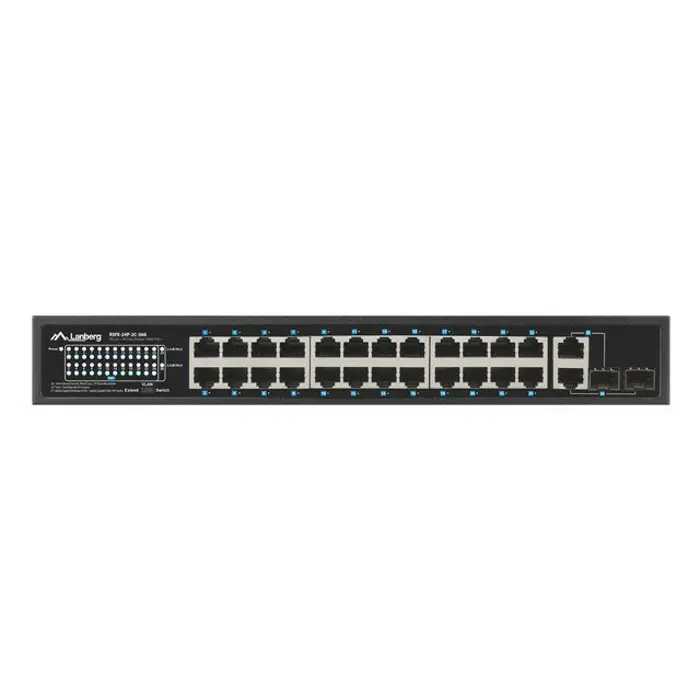 Lanberg Switch 24X 100MB DSP+/2X Combo Rack 19" 360W V2