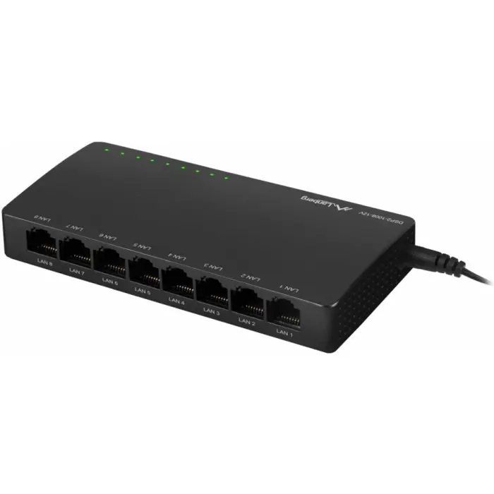 LANBERG SWITCH DSP2-1008-12V (8-PORT, 12V, 1GB/S)