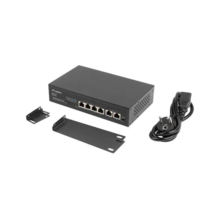 Lanberg Switch PoE+ Rack 10"/19"  RSFE-4P-2FE-60